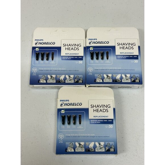 Philips SH30/52 Shaving Heads Compatible with Norelco Shaver 1000, 2000, 3000 X3 - Picture 2 of 5